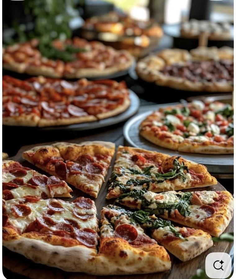 Seleção de pizzas artesanais
